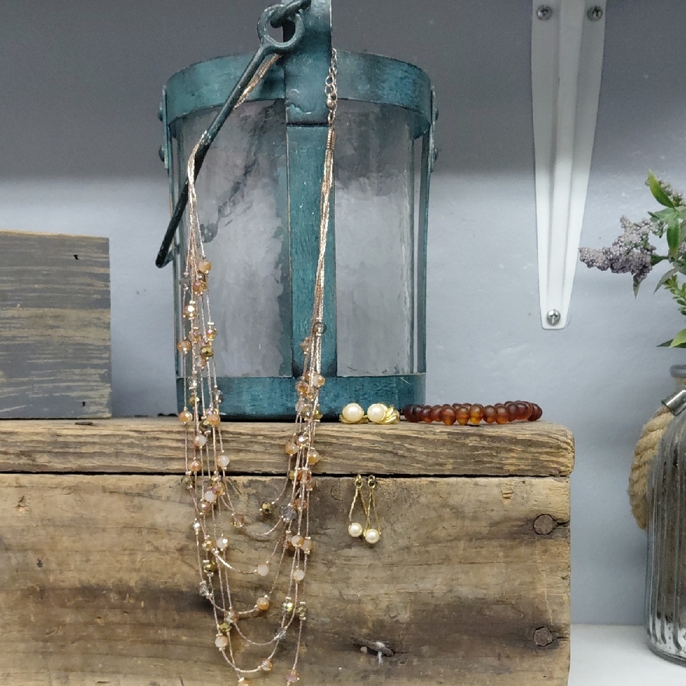 Gold And Beaded Jewelry Bundle